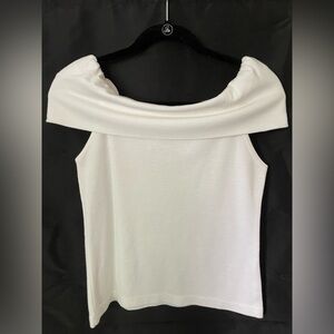 The Limited white off shoulder sweater Size S. 62 poly, 33 cotton, 5% spandex.